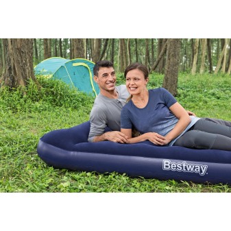 Matelas gonflable camping 2 places 191x137x22cm pompe à pied Matelas gonflable camping 2 places 191x137x22cm pompe à pied