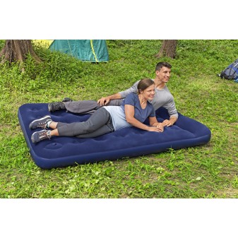 Matelas gonflable camping 2 places 191x137x22cm pompe à pied Matelas gonflable camping 2 places 191x137x22cm pompe à pied