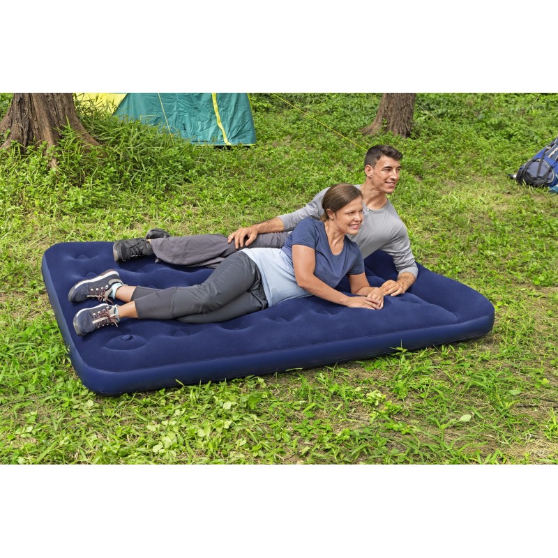 Matelas gonflable camping 2 places 191x137x22cm pompe à pied Matelas gonflable camping 2 places 191x137x22cm pompe à pied