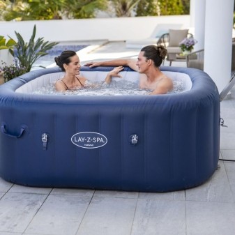 Spa gonflable carré Lay-Z-Spa Hawaii Smart AirJet EnergySense avec WiFi 4-6 personnes