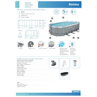 Piscine Tubulaire Ovale Bestway Power Steel 549x274 Grise