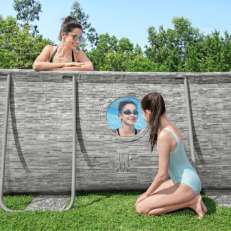 Piscine Tubulaire Ovale Power Steel™ 488x305 Pierres