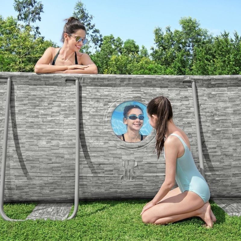 Piscine Tubulaire Ovale Power Steel™ 488x305 Pierres