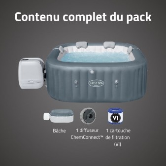 Spa gonflable carré Lay-Z-Spa Hawaii Hydrojet Pro 4-6 personnes Spa gonflable carré Lay-Z-Spa Hawaii Hydrojet Pro 4-6 personnes