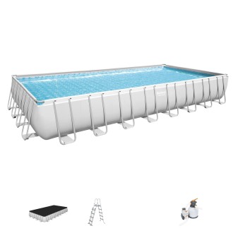 Piscine hors sol rectangle 956x488x132cm Power Steel