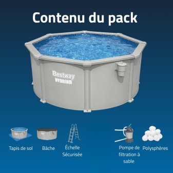 Piscine Acier Ronde Bestway Hydrium 300x120 Grise