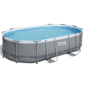 Piscine Tubulaire Ovale Bestway Steel Pro Max 488x305 Grise