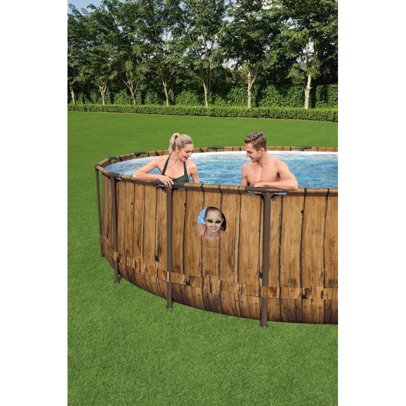Piscine Tubulaire Ronde Bestway Power Steel Swim Vista 488x122