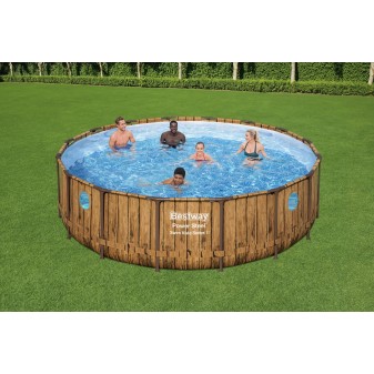 Piscine Tubulaire Ronde Bestway Power Steel Swim Vista 488x122