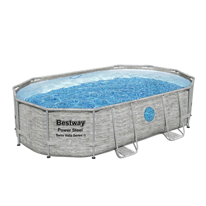 Piscine Tubulaire Ovale Power Steel™ 488x305 Pierres