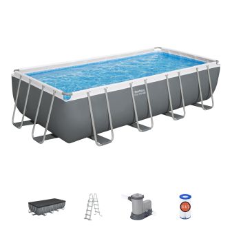 Piscine Tubulaire Rect. Bestway  Steel Pro MAX™ 549x274 Grise