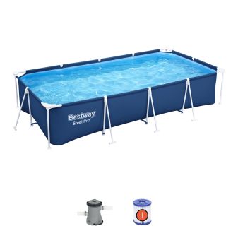Piscine Tubulaire Rect. Bestway Steel Pro 400x211 Bleue