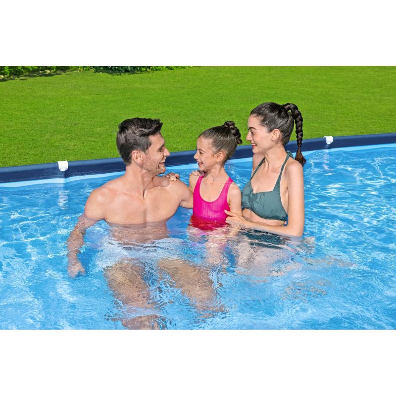 Piscine Tubulaire Rect. Bestway Steel Pro 400x211 Bleue