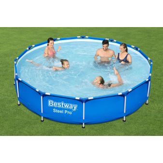Piscine hors sol Ronde Steel Pro Bleu 366 x 76 cm