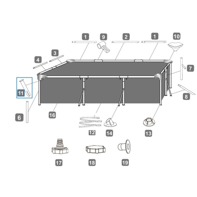 Pin Bleu pour Splash