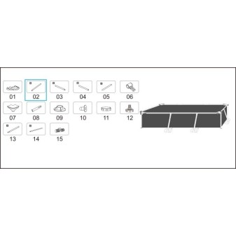 Montant Horizontal "B" pour piscine Steel Pro™ Bestway® 221 x 150 x 43 cm