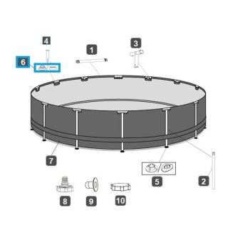 Joint pour goupille de structure pour piscine hors sol Steel Pro