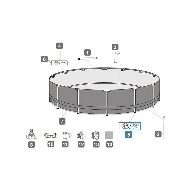 Support Pied pour les piscines Power Steel™ Bestway®