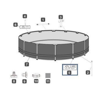 Support pied pour piscines Power Steel™ Deluxe Series™ Bestway® 427 x 107 cm