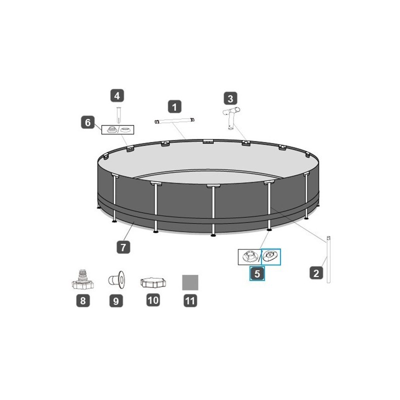 Support Pied pour piscines Power Steel™ Bestway®