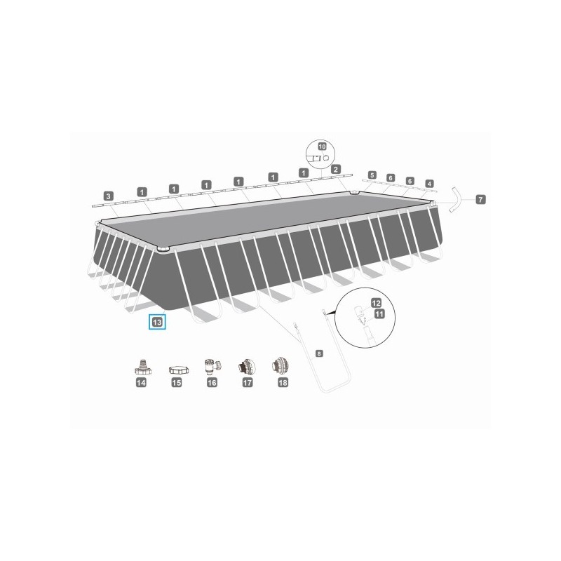 Liner pour piscine Power Steel™ Bestway® 9.56 m x 4.88 m x 1.32 m