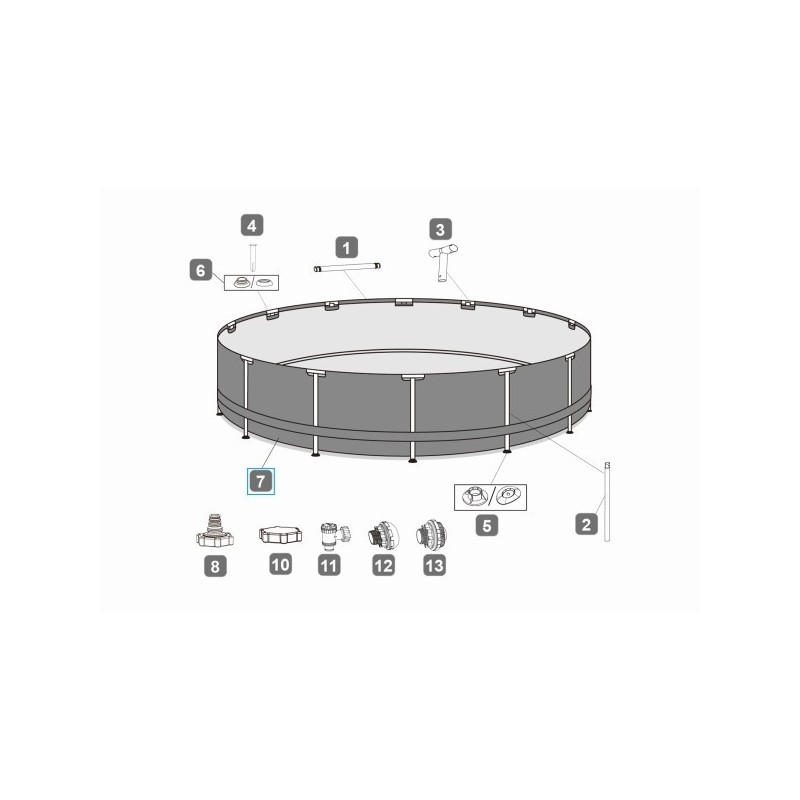 Liner pour piscine Power Steel™ Bestway® 6.71 m x 1.32 m