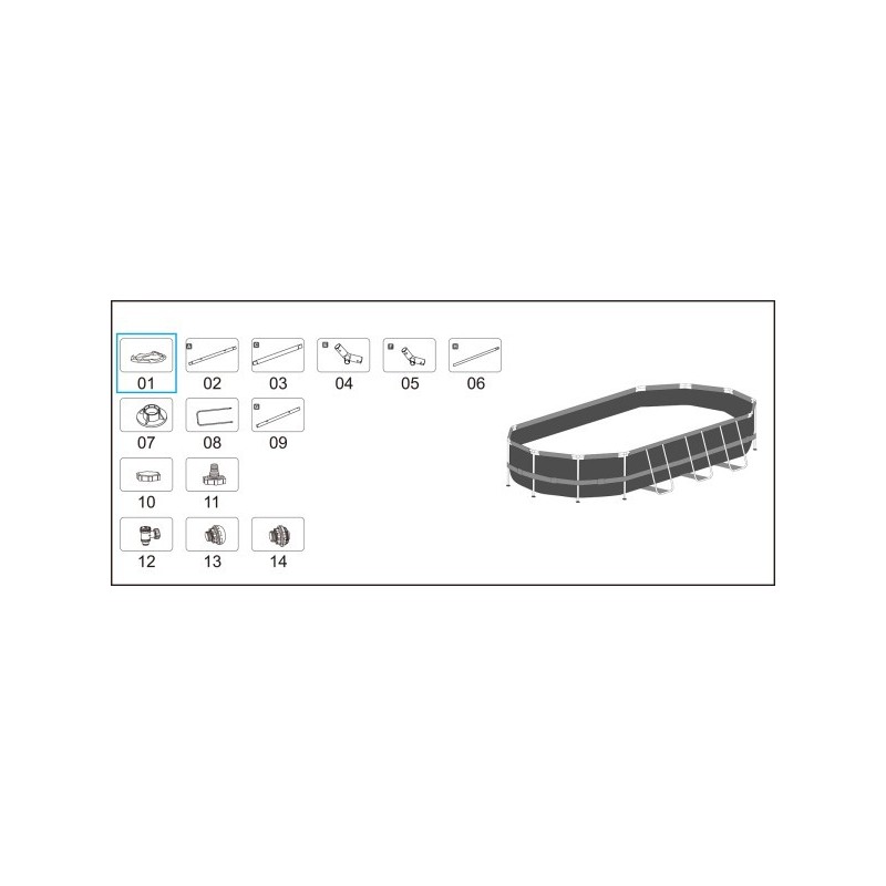 Liner pour piscine Power Steel™ Swim Vista Series™ Bestway® 5.49 x 2.74 x 1.22 m