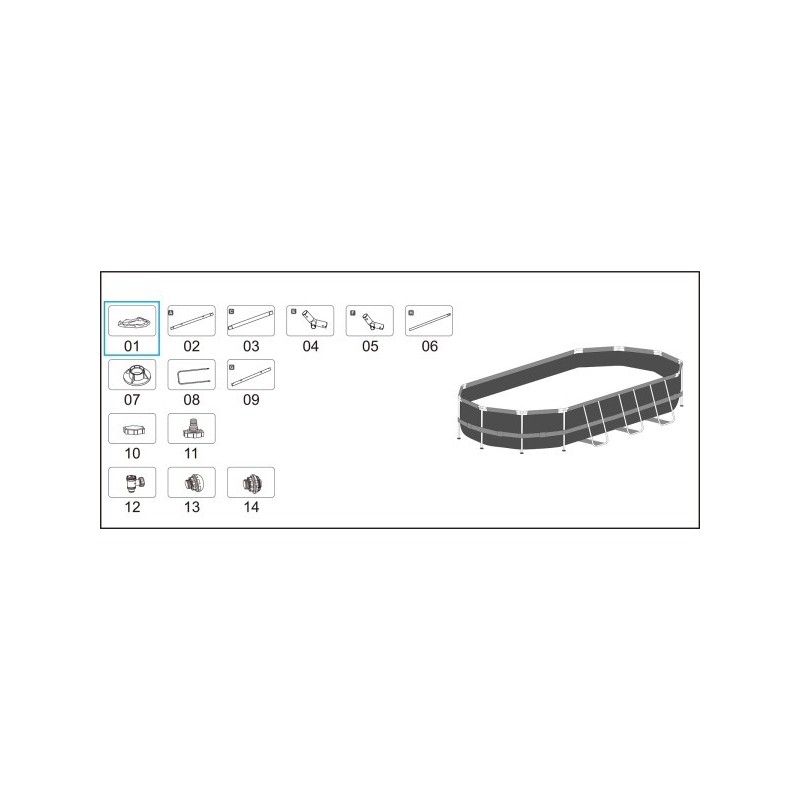 Liner pour piscine Power Steel™ Bestway® 610 x 366 x 122 cm