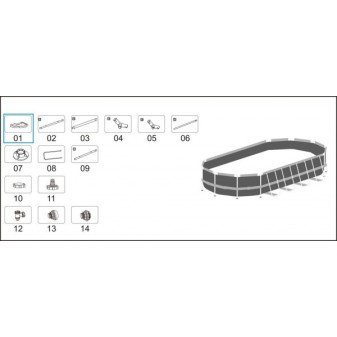 Liner pour piscine Power Steel - 732 x 366 x 122 cm