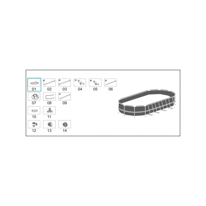 Liner pour piscine Power Steel™ Bestway® 7.32 m x 3.66 m x 1.22 m Liner pour piscine Power Steel™ Bestway® 7.32 m x 3.66 m x 1.22 m