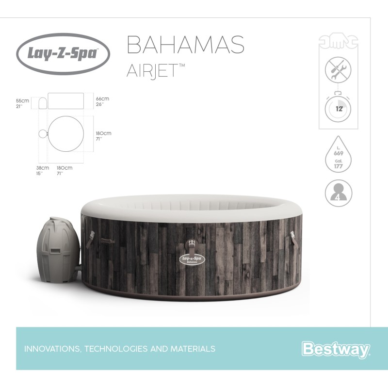 Spa gonflable rond Bahamas AirJet pour 2 à 4 personnes