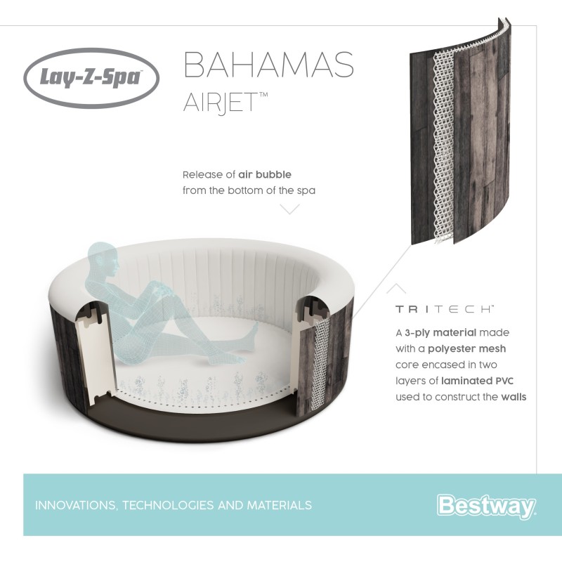 Spa gonflable rond Bahamas AirJet pour 2 à 4 personnes