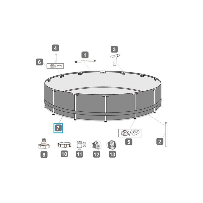 Liner pour piscine Power Steel™ Swim Vista Series™ Bestway® 4.88 x 1.22 m