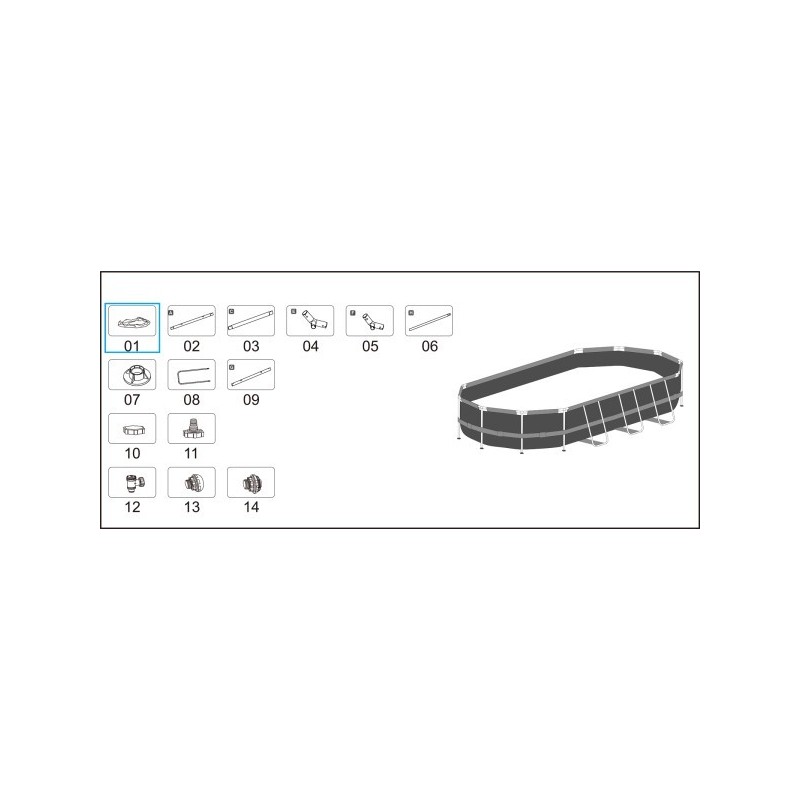 Liner pour piscine Power Steel™ Swim Vista Series™ Bestway® 5.49 m x 2.74 m x 1.22 m