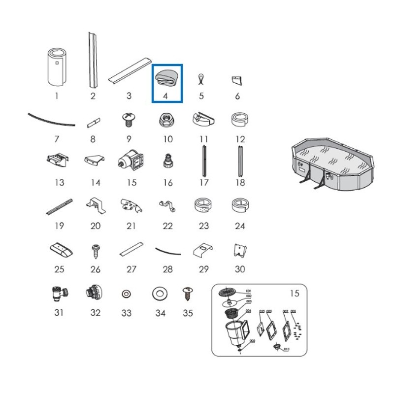 Liner pour piscine Hydrium™ Bestway® 6.10 m x 3.60 m x 1.20 m