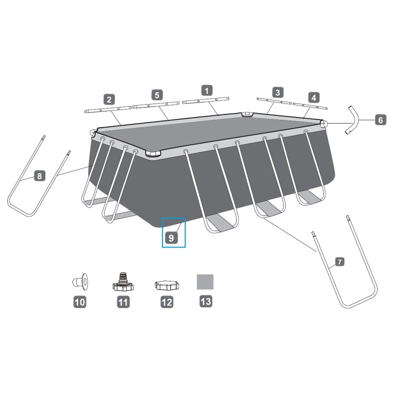 Liner pour piscine Power Steel® Bestway® 4.04 m x 2.01m x 1.00 m