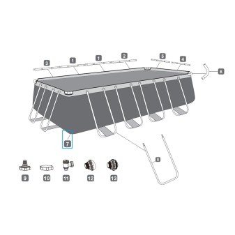 Liner pour piscine Power Steel - 549 x 274 x 122 cm