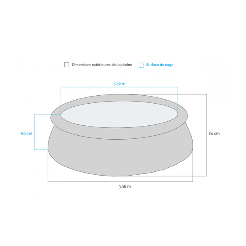 Liner pour piscine autoportée Fast Set™ Bestway® Aspect Rotin 396 x 84 cm