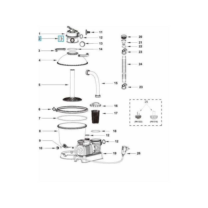Manomètre pour tous les systèmes de filtre à sable Flowclear™ Bestway® Manomètre pour tous les systèmes de filtre à sable Flowclear™ Bestway®