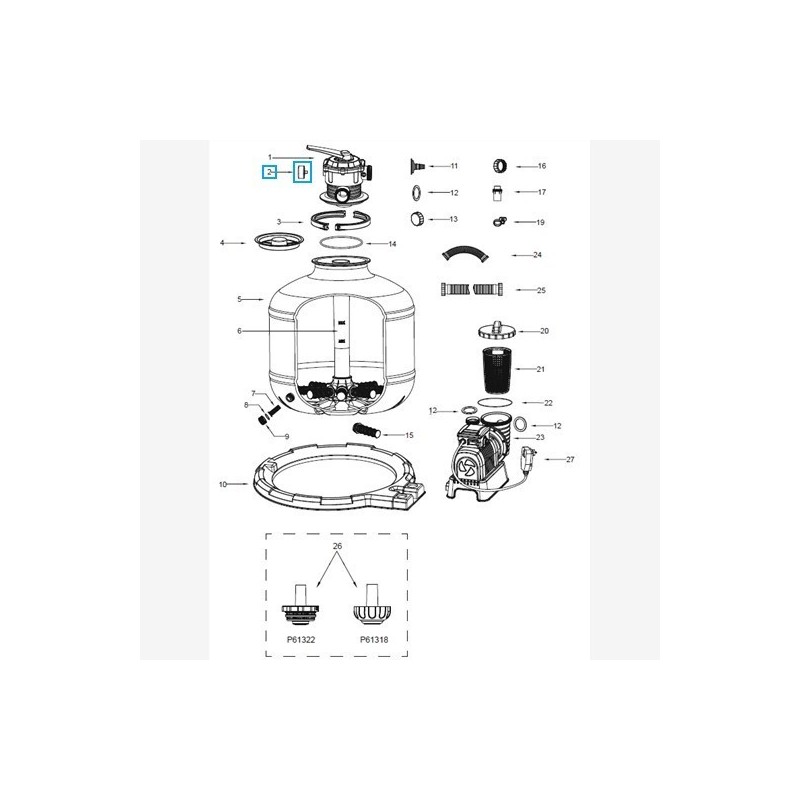Manomètre pour tous les systèmes de filtre à sable Flowclear™ Bestway® Manomètre pour tous les systèmes de filtre à sable Flowclear™ Bestway®