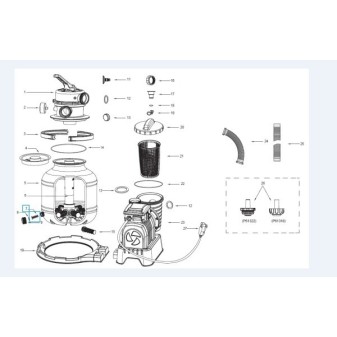 Tamis pour bouchon de vidange de filtre à sable 2000gal Tamis pour bouchon de vidange de filtre à sable 2000gal