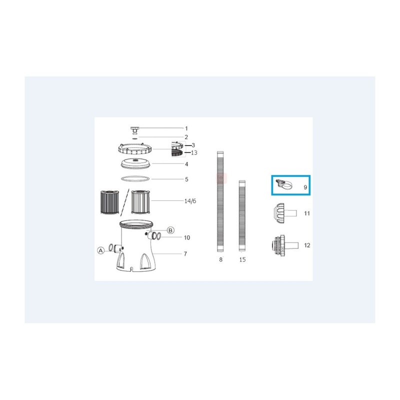 Collier de serrage pour filtres à sable et filtres à cartouche Bestway® ø 32 mm