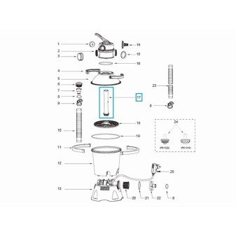 Tube plongeur pour système de filtre à sable Flowclear™ Bestway® (2 006 l/h + 3 028 l/h)