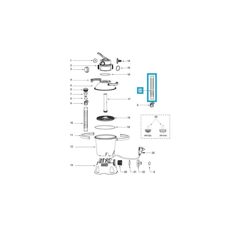 Tuyau de rechange Bestway® (Ø 32 mm/450 cm) pour les systèmes de filtre à sable Flowclear™ (2 006/3 028/3 785 l/h)