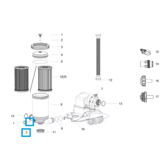 Joint torique de vis de purge pour filtration cartouche Bestway®