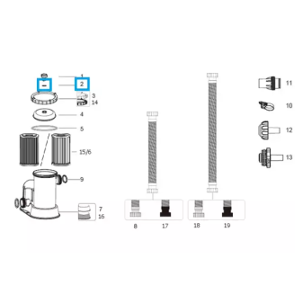 Joint torique de vis de purge pour filtration cartouche Bestway®