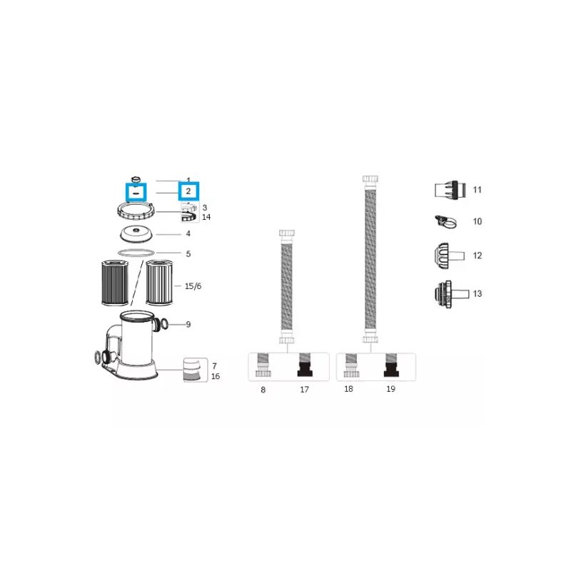 Joint torique de vis de purge pour filtration cartouche Bestway®