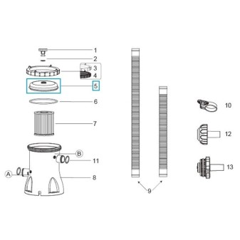 Couvercle pour pompes de filtration Flowclear - sauf 1 249-9 463 l/h