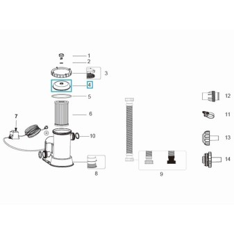 Couvercle pour pompes de filtration Flowclear™ Bestway® (sauf 1 249 / 9 463 l/h) Couvercle pour pompes de filtration Flowclear™ Bestway® (sauf 1 249 / 9 463 l/h)