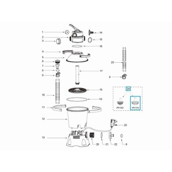 Crépine de refoulement pour piscine Bestway® avec un raccordement de Ø 32 mm (à partir de 2017)